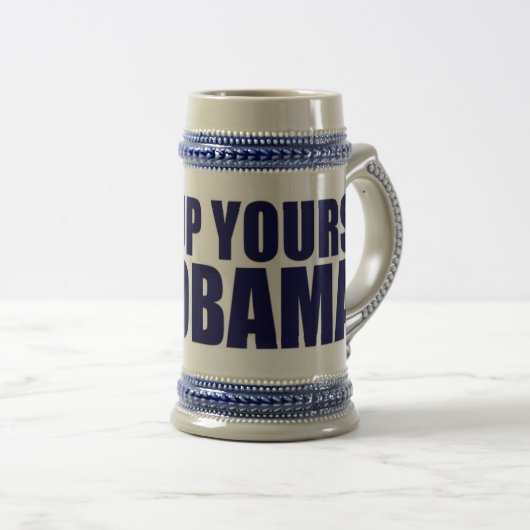 Omhoog je Obama - Gepersonaliseerd Bierpul (Voorkant rechts)