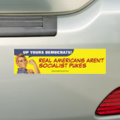 Omhoog Joost-democraten Echte Amerikanen zijn niet Bumpersticker (Op auto)