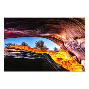 Omhoog kijken in Peekaboo Canyon Foto Afdruk