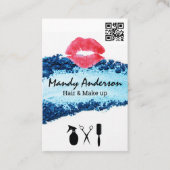 Omhoog | Kiss Stain | Haargereedschappen | QR-code Visitekaartje (Voorkant)