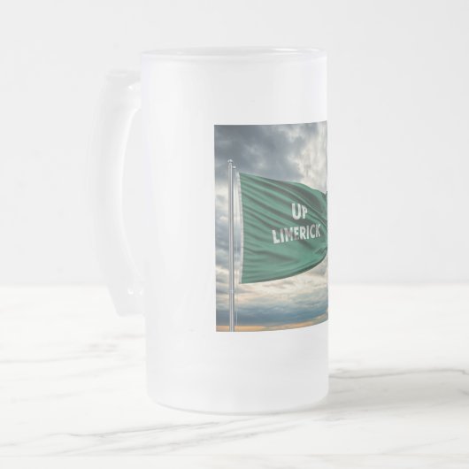 "Omhoog Limerick" Matglas Bierpul (Voorkant links)