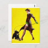 Omhoog lopend de Speld van de Hond Briefkaart (Voorkant / Achterkant)