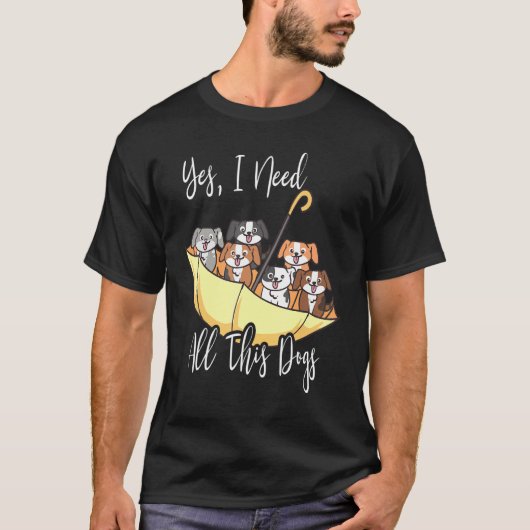 Omhoog met het vrouwelijk dier gevulde paraplu t-shirt (Voorkant)