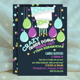 Omhoog naar binnen uit achteruit Uitnodiging van d