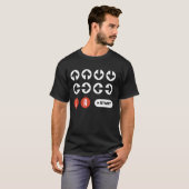 Omhoog naar links rechts door een Start Cheat Code T-shirt (Voorkant volledig)