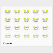Omhoog naar voren ronde sticker (Vel)