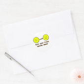 Omhoog naar voren ronde sticker (Envelop)