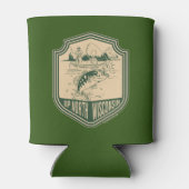 Omhoog Noord Wisconsin Vist Badge Blikjeskoeler (Achterkant)