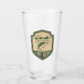 Omhoog Noord Wisconsin Vist Badge Glas (Voorkant)