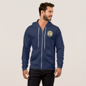 Omhoog Noord Wisconsin Vist Badge Hoodie (Voorkant volledig)