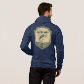 Omhoog Noord Wisconsin Vist Badge Hoodie (Achterkant volledig)