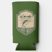Omhoog Noord Wisconsin Vist Badge Seltzer Blikjeskoeler (Voorkant)
