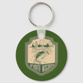 Omhoog Noord Wisconsin Vist Badge Sleutelhanger (Achterkant)