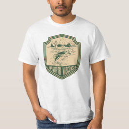 Omhoog Noord Wisconsin Vist Badge T-shirt