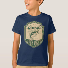 Omhoog Noord Wisconsin Vist Badge T-shirt