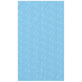 Omhoog Noord - Wit op Blauw Botanisch Patroon Tafelkleed