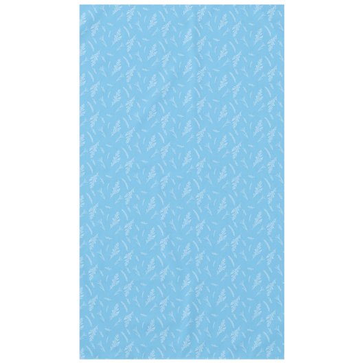 Omhoog Noord - Wit op Blauw Botanisch Patroon Tafelkleed (Voorkant)