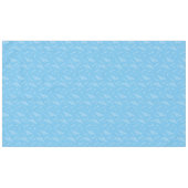 Omhoog Noord - Wit op Blauw Botanisch Patroon Tafelkleed (Voorkant (Horizontaal))