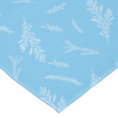 Omhoog Noord - Wit op Blauw Botanisch Patroon Tafelkleed (Gekanteld)