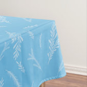 Omhoog Noord - Wit op Blauw Botanisch Patroon Tafelkleed (Voorbeeld)