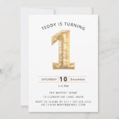 Omhoog, omhoog en weg! Ballon-thema 1e verjaardag Kaart (Voorkant)