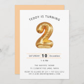 Omhoog, omhoog en weg! Ballonthema 2e verjaardag p Kaart (Voorkant / Achterkant)