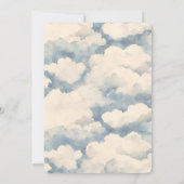 Omhoog, omhoog en weg ballonverjaardag kaart (Achterkant)