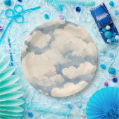 Omhoog, omhoog en weg ballonverjaardag papieren bordje (Feest)