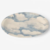 Omhoog, omhoog en weg ballonverjaardag papieren bordje (Gekanteld)