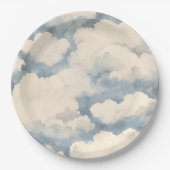 Omhoog, omhoog en weg ballonverjaardag papieren bordje (Voorkant)