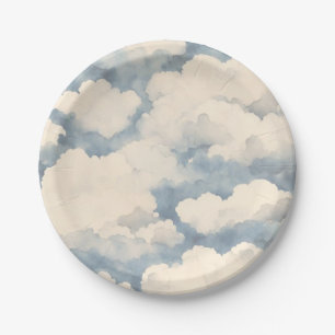 Omhoog, omhoog en weg ballonverjaardag papieren bordje