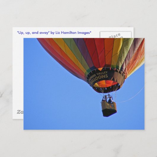 "Omhoog, omhoog en weg" Briefkaart (Voorkant / Achterkant)