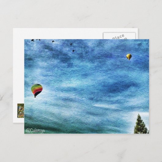 Omhoog, omhoog en weg @Calistoga Briefkaart (Voorkant / Achterkant)