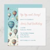 Omhoog, Omhoog, en Weg! Heet Lucht Ballonnen Verja Kaart (Voorkant / Achterkant)