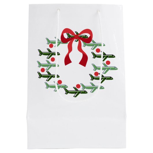 Omhoog omhoog en weg krans Gift Bag Medium Cadeauzakje (Achterkant)