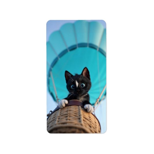 Omhoog, omhoog en weg met Felini de kat Etiket (Voorkant)