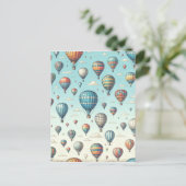 Omhoog, omhoog en weg! Waanzinnige heteluchtballon Briefkaart (Staand voorkant)