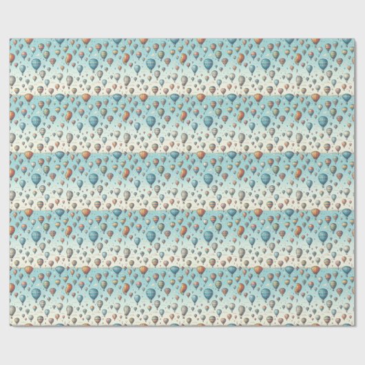 Omhoog, omhoog en weg! Waanzinnige heteluchtballon Cadeaupapier (Vlak)