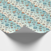 Omhoog, omhoog en weg! Waanzinnige heteluchtballon Cadeaupapier (Hoek)