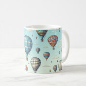 Omhoog, omhoog en weg! Waanzinnige heteluchtballon Koffiemok (Voorkant rechts)