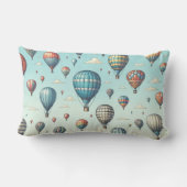 Omhoog, omhoog en weg! Waanzinnige heteluchtballon Kussen (Achterkant)
