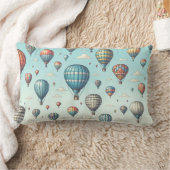 Omhoog, omhoog en weg! Waanzinnige heteluchtballon Kussen (Deken)