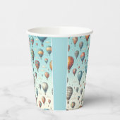 Omhoog, omhoog en weg! Waanzinnige heteluchtballon Papieren Bekers (Links)