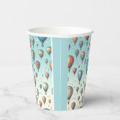 Omhoog, omhoog en weg! Waanzinnige heteluchtballon Papieren Bekers (Rechts)