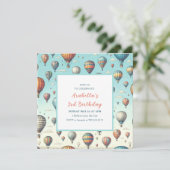 Omhoog, omhoog en weg! Waanzinnige heteluchtballon Save The Date (Staand voorkant)