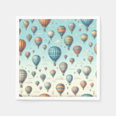 Omhoog, omhoog en weg! Waanzinnige heteluchtballon Servet (Voorkant)