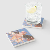 omhoog, omhoog, in de bomen stenen onderzetter (Zijkant)