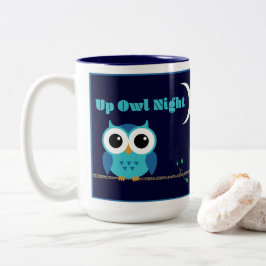 Omhoog Owl Night Tweekleurige Koffiemok