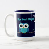 Omhoog Owl Night Tweekleurige Koffiemok (Links)