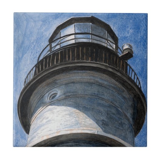 Omhoog Portland Head Light Tegeltje (Voorkant)